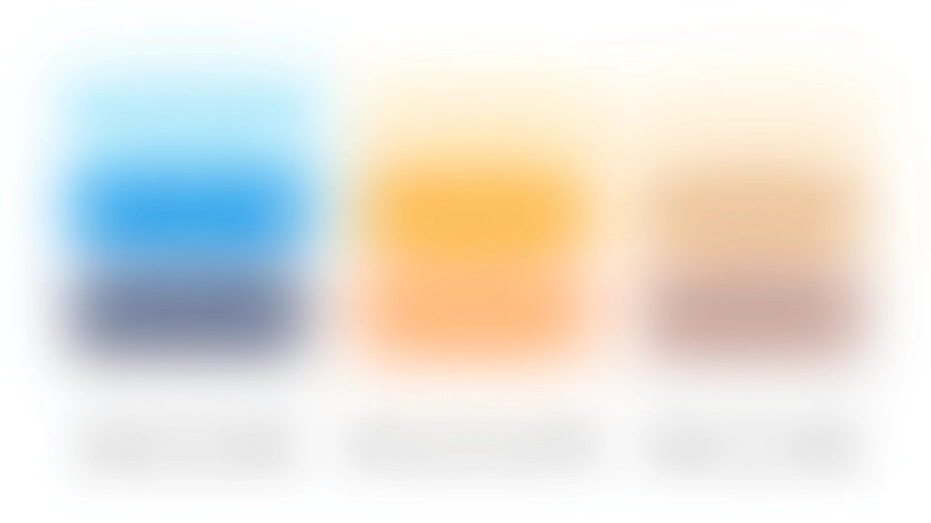 Farbpaletten-Vergleich für Video-Hintergründe: kühle Blautöne, warme Oranges, neutrale Grautöne, jeweils mit Text-Lesbarkeit gezeigt